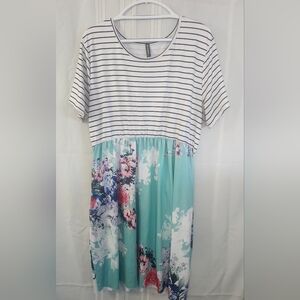 Allegrace Striped Floral Dress